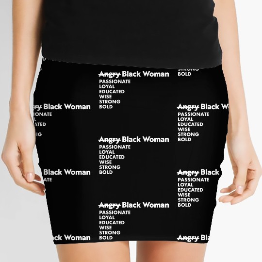 Angry Black Stereotypes Women's Mini Skirts