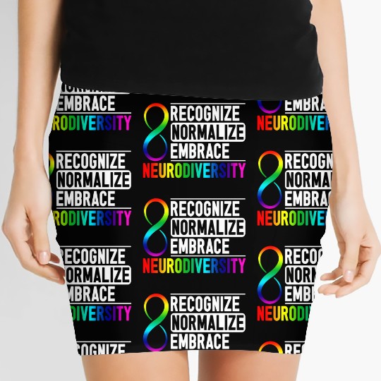 Recognize Normalize Embrace Neurodiversity Adhd Women's Mini Skirts