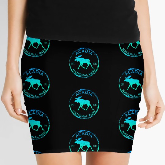 Acadia National Park Np Maine Moose Women's Mini Skirts