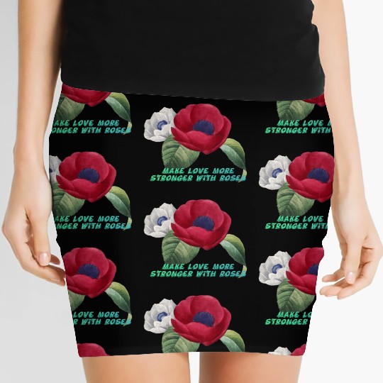 Embracing Romance with the Rose Women's Mini Skirts