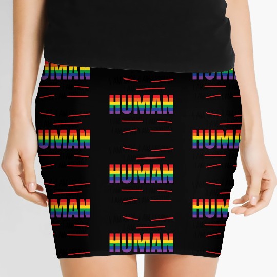 Human LGBT Gay Pride Women's Mini Skirts