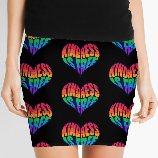 kindness is free love Women's Mini Skirts