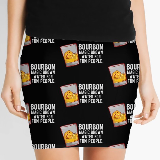 Bourbon - Magic Brown Water Women's Mini Skirts