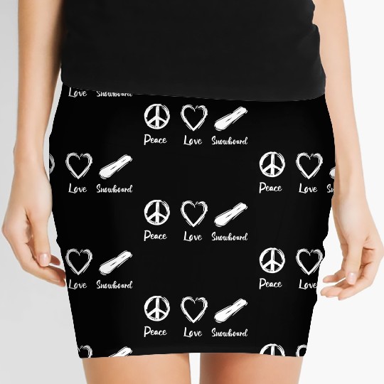Snowboarding Love Women's Mini Skirts