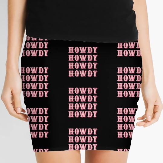 White Cowgirl Howdy Rodeo Western Cory Southern Women's Mini Skirts
