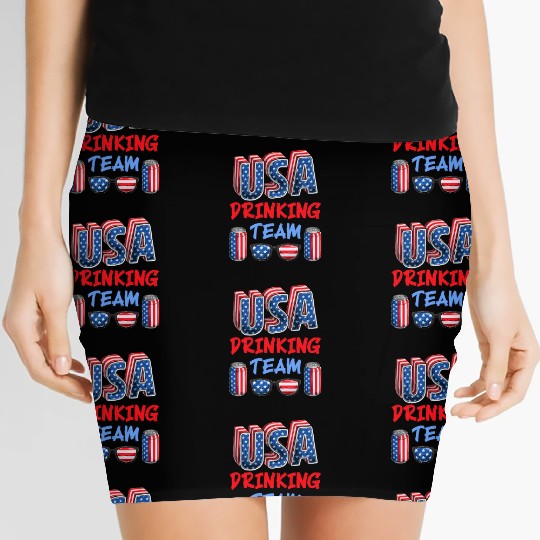 USA Drinking Team America Party US Patriots Women's Mini Skirts