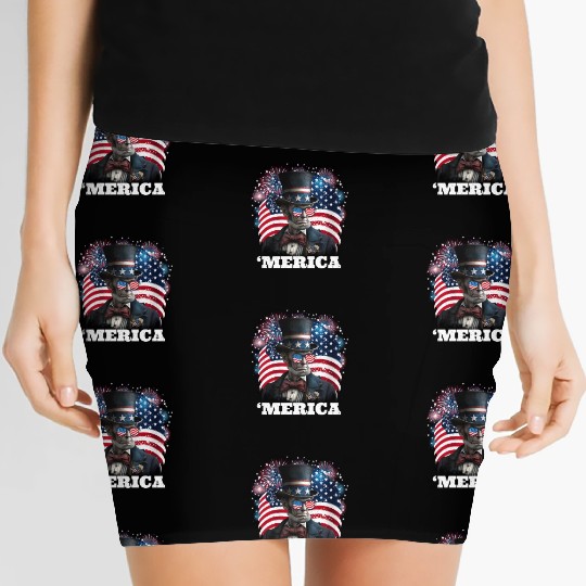 Merica Lincoln Independence Day Party 4th July Women's Mini Skirts