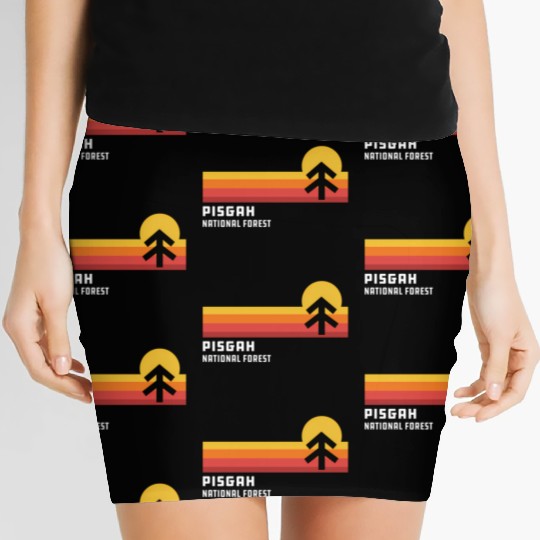 Retro Sunset Pisgah National Forest Asheville Women's Mini Skirts
