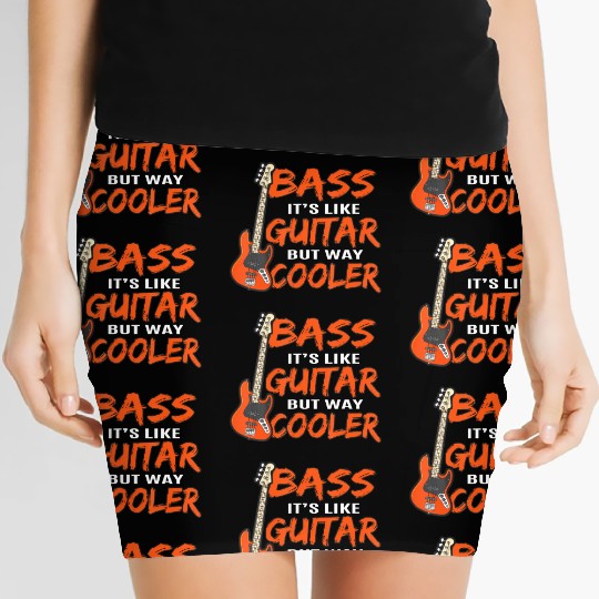 Bass It is like guitar but way cool bass player Women's Mini Skirts