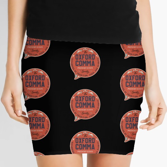 The Oxford Comma Preservation Society Team Oxford Women's Mini Skirts
