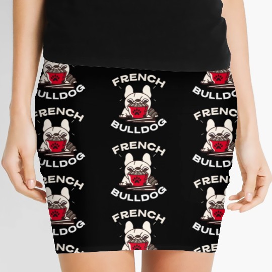 French Bulldog Ramen Lover Dog Owner Frenchie Mom Women's Mini Skirts
