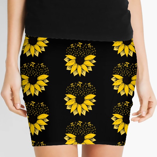 Pi Day Sunflower Women's Mini Skirts