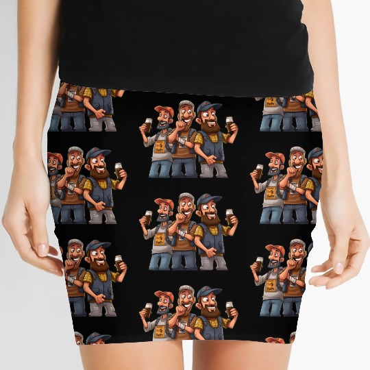 Brew Crew: Unleashing the Beer Gang's Spirit Women's Mini Skirts