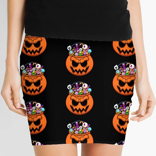 Halloween Trick Or Treat Candy Women's Mini Skirts