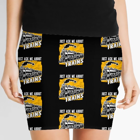 Just A Me About Trains Model Railroad Train Women's Mini Skirts