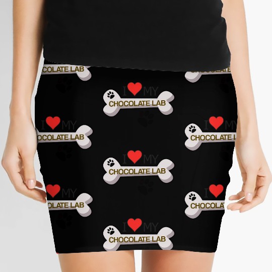 Chocolate Labrador - I Love My Chocolate Lab Women's Mini Skirts