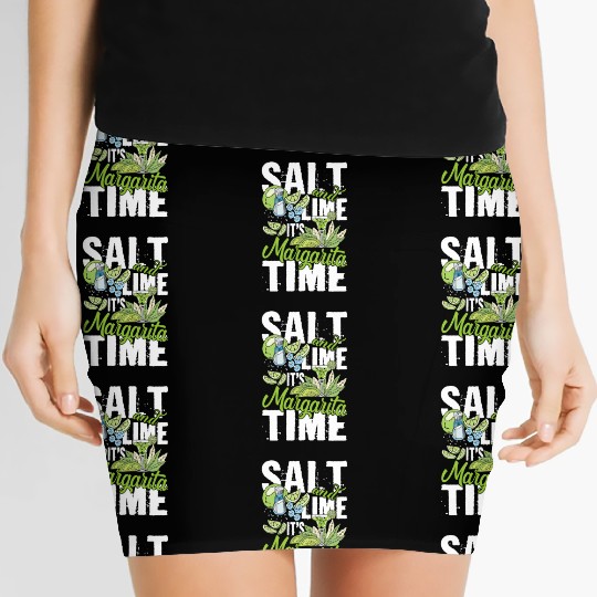 Salt And Lime It'S Margarita Time Pub Crawl Pytime Women's Mini Skirts
