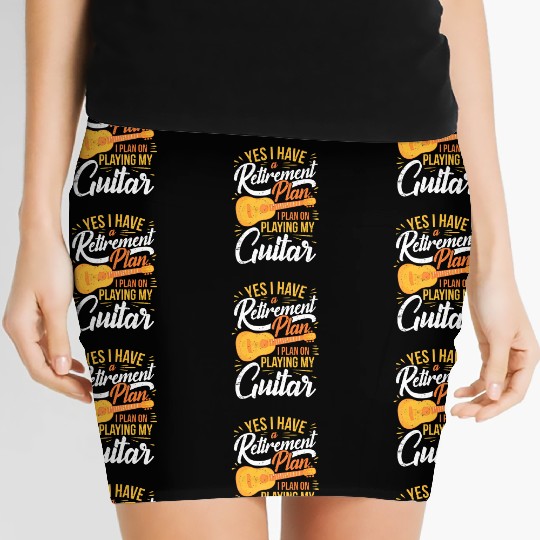 Retired Guitar Player Retirement Guitarist Women's Mini Skirts