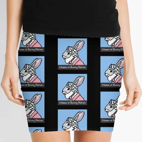 Citizens of Bunny Nation NFT #98 Artwork Women's Mini Skirts
