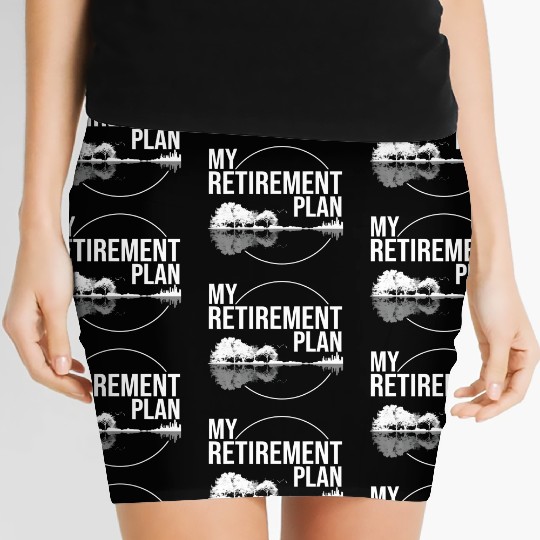 My Retirement Plan (Guitar) Music Funny Women's Mini Skirts