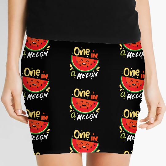 One In A Melon Watermelon Fruitarian Summer Fruit Women's Mini Skirts