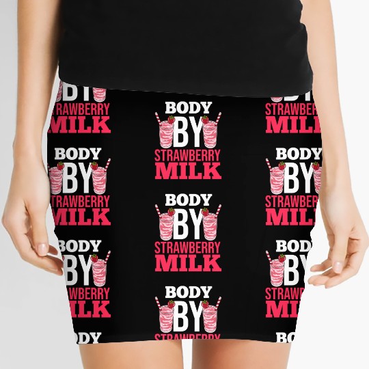 Strawberry Milk Shake Korean Vegan Japanese Women's Mini Skirts