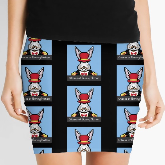 Citizens of Bunny Nation NFT #34 Artwork Women's Mini Skirts
