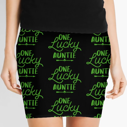 One Lucky Auntie St Patrick'S Day Irish Lucky Aunt Women's Mini Skirts