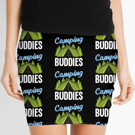 Cool Camping Buddies Camper Tenting Friends Tent Women's Mini Skirts