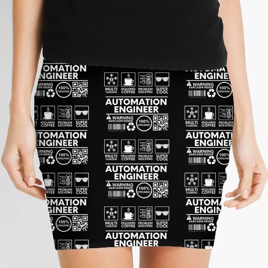 Automation Engineer Black Women's Mini Skirts
