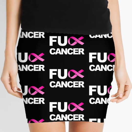 Fuck Cancer For Breast Cancer Awareness Women's Mini Skirts