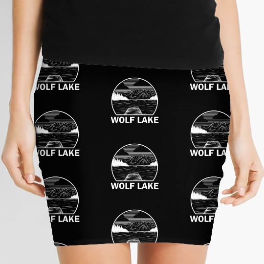 Wolf Lake Illinois Fishing Camping Summer Women's Mini Skirts