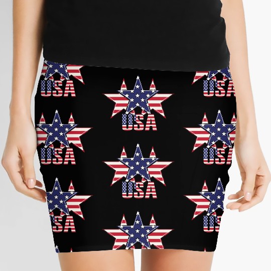 God bless America the land of the free Women's Mini Skirts