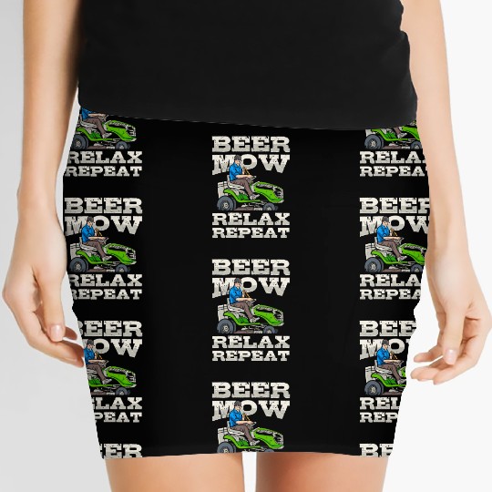 Lawn Mowing Lawn Mower Gardener Gardening Beer Women's Mini Skirts