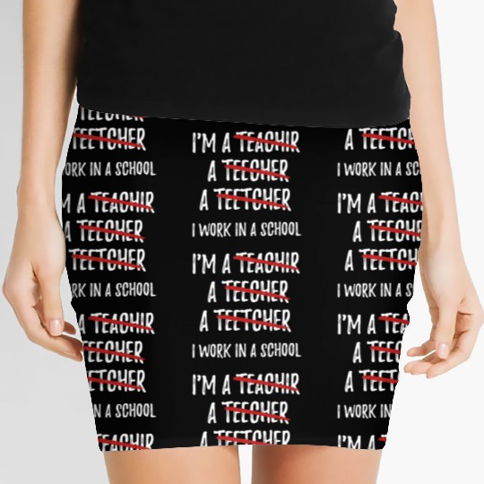 Funny Grammar S For English Teacher Back To School Women's Mini Skirts