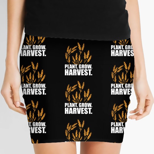 Wheat Farmer Plant Grow Harvest W Women's Mini Skirts