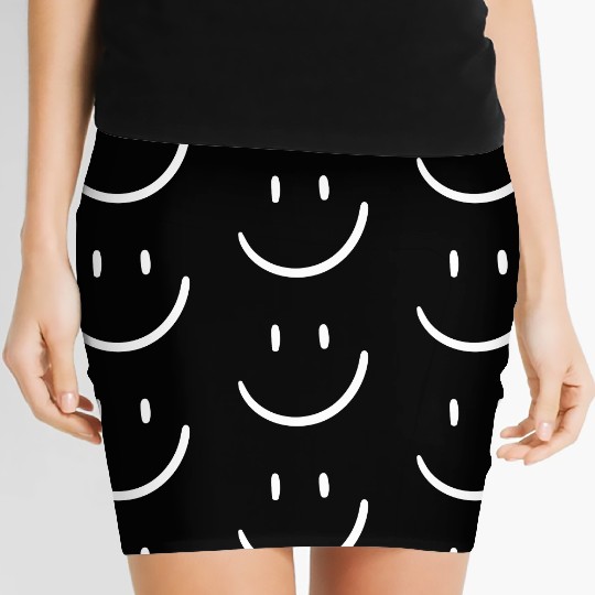 Smiling face Women's Mini Skirts