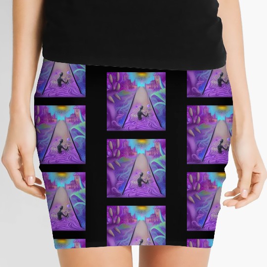 Psychedelic imagination Who am I, where am I? Women's Mini Skirts