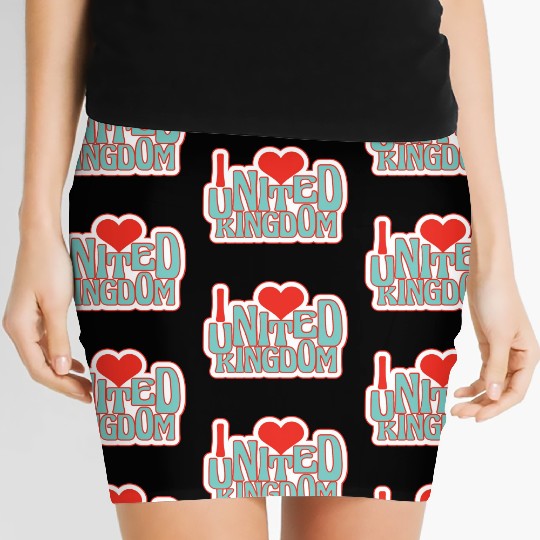 United kingdom hearts Women's Mini Skirts