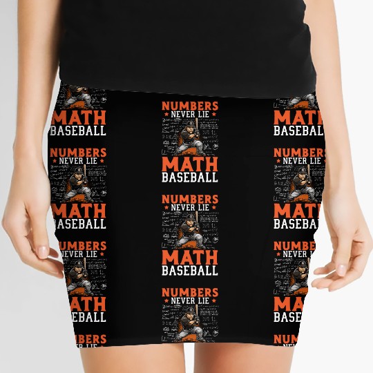 Baseball Math Lover Mathematician Baseball Player Women's Mini Skirts