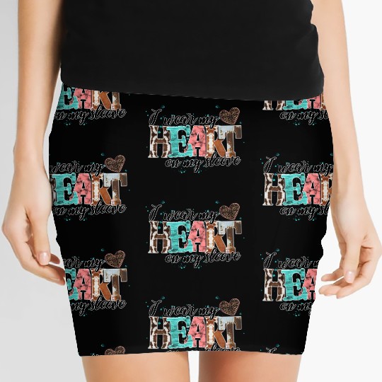 I Wear My Heart On My Sleeve Women's Mini Skirts