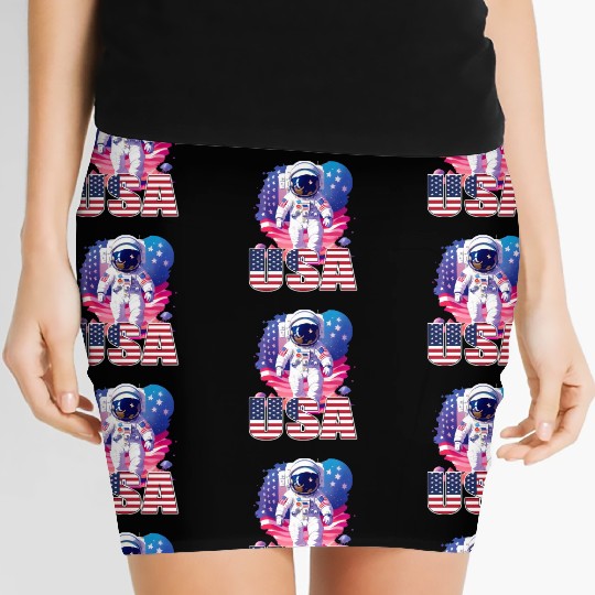 USA Pride American Flag Patriotic Design Women's Mini Skirts