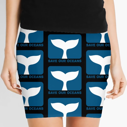 Save Our Oceans red summer Women's Mini Skirts
