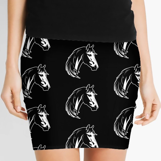 Horse Equine Pony Women's Mini Skirts