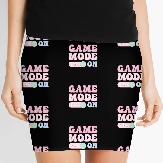 Game Mode On, Happy Game Day Women's Mini Skirts
