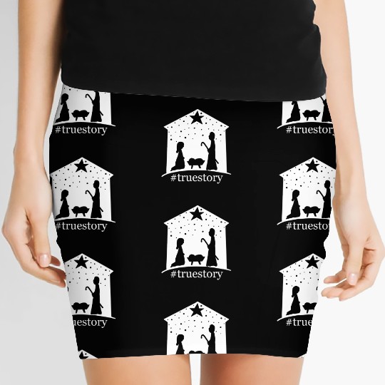 Truestory Birth Jesus True Bible Story Bethlehem Women's Mini Skirts