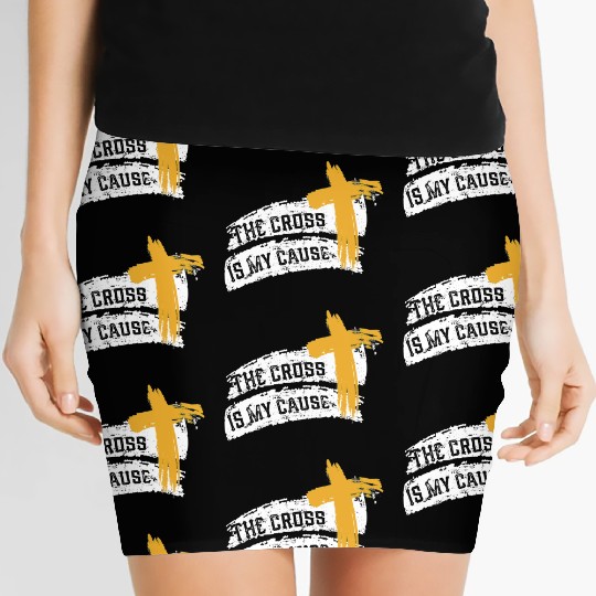 Cross is My Cause Support Christian Catholic Jesus Women's Mini Skirts