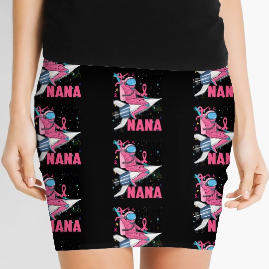 I Wear Pink For My Nana Breast Cancer Awareness Women's Mini Skirts