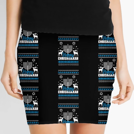 Happy Chrismukkah Ugly Style Women's Mini Skirts