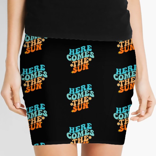 Here Comes The Sun Funny Women's Mini Skirts